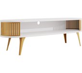 Mueble tv sordore 109, blanco, dorado, 140x44x40cm