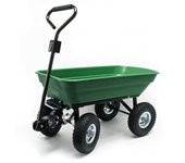 Carro de jardín manual 125 litros capacidad 350 kg remolque basculante carretilla 16_0002564