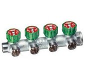 Colector de 4 vías macho-hembra con topes manuales far 3856 - 3/4