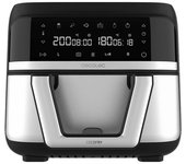 Cecotec cecofry dual 9000 single 9 l independiente 2850 w freidora de aire caliente negra, acero inoxidable