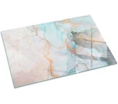 Placa de cristal para chimenea, zócalo protector de chimenea, diseño moderno | 120x80 | rectángulo | patrón fluido abstracto