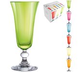 Juego de 6 copas flauta de cristal mediterráneo h&h 15 cl surtido