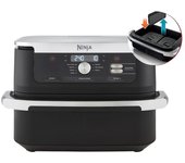 Freidora de aire caliente doble ninja af500eu 10,4 l independiente 2470 w acero inoxidable negro