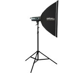 Walimex pro emerger 400 set single - luz de estudio de 400 ws con receptor de 2,4 ghz, corto tiempo de recarga, luz led de modelado, 16 canales y 4...