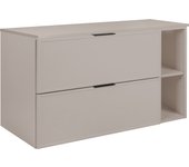 Mueble de baño, cachemira, tirador negro, 80 (60 + 20) x 46 x 57 cm