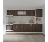 Set cocina haaus karo v30, roble bronce/blanco, encimera thermo 28 mm, l 680 cm