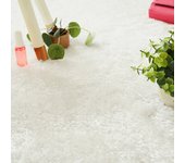 Alfombra gruesa - éclat - shaggy blanco - rollo 4m x 3m