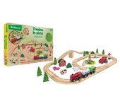 Vía de tren globo 42401 sir wood madera 47 piezas multicolor