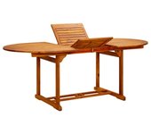 Mesa de jardín madera maciza de acacia 200x100x75 cm