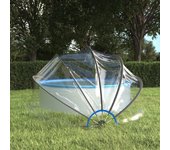 Vidaxl cúpula para piscina redonda pvc 376x188 cm
