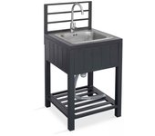 Mueble fregadero de acero inoxidable para cocina exterior