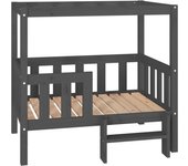 Cama para perros cesta cómodo sofá 95,5 x 73,5 x 90 cm madera maciza de pino gris 02_0043050