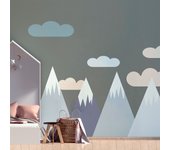 Vinilo niño escandinavo de montaña jenka - adhesivo de pared - revestimiento sticker mural decorativo - 110x165cm