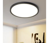 Zmh lámpara de techo led minimalista negra de 15 w: iluminación de diseño para baño y cocina