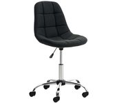 Silla de oficina giratoria taburete regulable en altura tela negra tab010010 tabo10010