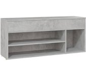 Banco para zapatos botas cómoda estante mueble de entrada almacenamiento 105 x 30 x 45 cm madera contrach 02_0022971