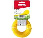 Hilo para desbrozadora redondo nylon amarillo ø 2.7mm/15m oregon 69-380-y