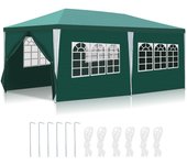 Pabellón carpa terraza - carpa de mercado y protección solar para el jardín, pabellón ideal para fiestas 3x6m verde