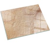 Placa de cristal para chimenea, zócalo protector de chimenea, diseño moderno | 80x60 | rectángulo | textura de piedra natural