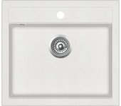 Escurridor para fregadero de cocina, lavabo individual reversible bajo encimera con orificio de montaje p 02_0002348