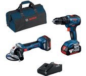Taladro amoladora bosch-b superkit 18v más 2 baterías