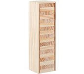 Relaxdays juego torre de madera, 54 bloques apilables, para niños y adultos, juguete habilidad divertido, marrón
