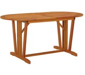 Mesa de jardín madera maciza de eucalipto 160x85x75 cm
