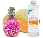 Lámpara catalítica mosaico fucsia + aroma waikiki melon 200 ml - elimina malos olores e impurezas, perfuma y mejora la calidad del aire
