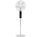 Ventilador de pie rodium blanco 3vel 45w regx43x40cm oscilante 5asp.tactil c/remoto y temporizador