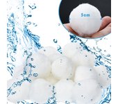Bolas de filtro 700g, bolas de filtro de piscina para piscina acuario filtro de arena para piscina acuario-blanco