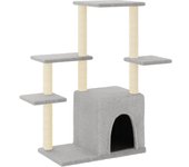 Torre para muebles de árbol para gatos, juguete para trepar, rascador, plataforma para trepar con postes 02_0022636