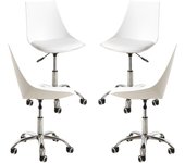 Pack 4 sillas blok office - blanco