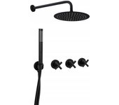 Juego de ducha oculto rea exit black 51x30x36cm