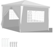 Pabellón carpa camping boda fiesta carpa jardín pabellón fiesta carpa pe lona 3x3m blanco