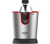 Solac - spremiagrumi elettrico solution 600w, in acciaio inox, professionale, 2 coni per spremere arance e limoni, versamento continuo, motore ac, sis