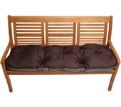 Cojín de asiento para banco de jardín 120x50cm, cojín de banco, cojín para muebles de jardín, cojín de suelo, exterior/interior, marrón