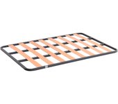 Somier 105x190 cm de tubo acerado con refuerzo central láminas de chopo y pintura metalizada 30x30 mm (sin patas)