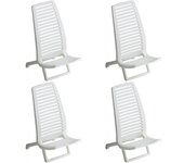 Set de 4 sillas playa propileno blanca 600-0021 marca alco