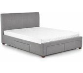 Cama houston 1050, doble, gris, 180x200, tapiz, somieres, 185x220x106cm