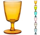 Paquete de 6 vasos de cristal saturno colores surtidos cl 28 h&h