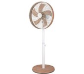 Ventilador de pie alcaã±iz blanco/haya 3vel.50w.5aspas oscilante y rotatorio regx45x39cm
