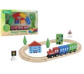 Vía de tren globo 42581 sir wood allegro en madera multicolor