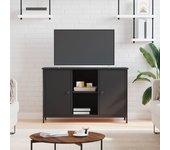 Mueble de tv madera de ingeniería negro 100x35x65 cm v0775 unico / negro