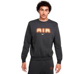 Nike - Sudadera Swoosh Air Crew Fleece, Hombre, Anthracite-Safety Orange, M