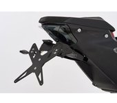 PROTECH Kit de soporte de matrícula  que incluye reflector y placa de acero inoxidable ligero / negro de aluminio recubierto de polvo - Negro