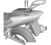 SHAD TOP MASTER HONDA CBR 600 Conexión en mayúsculas - Negro