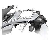SHAD TOP MASTER HONDA CRF 250L Conexión en mayúsculas - Negro