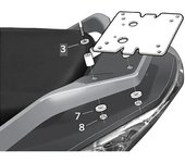 SHAD TOP MASTER DAELIM S3/Q3 125i Ajuste de la maleta superior -  (25 cm)