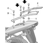 SHAD TOP MASTER YAMAHA FAZER 1000 Conexión en mayúsculas - Negro (65 cm)