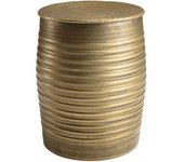 MACABANE Mesa auxiliar de aluminio h45cm latón oscuro estampado